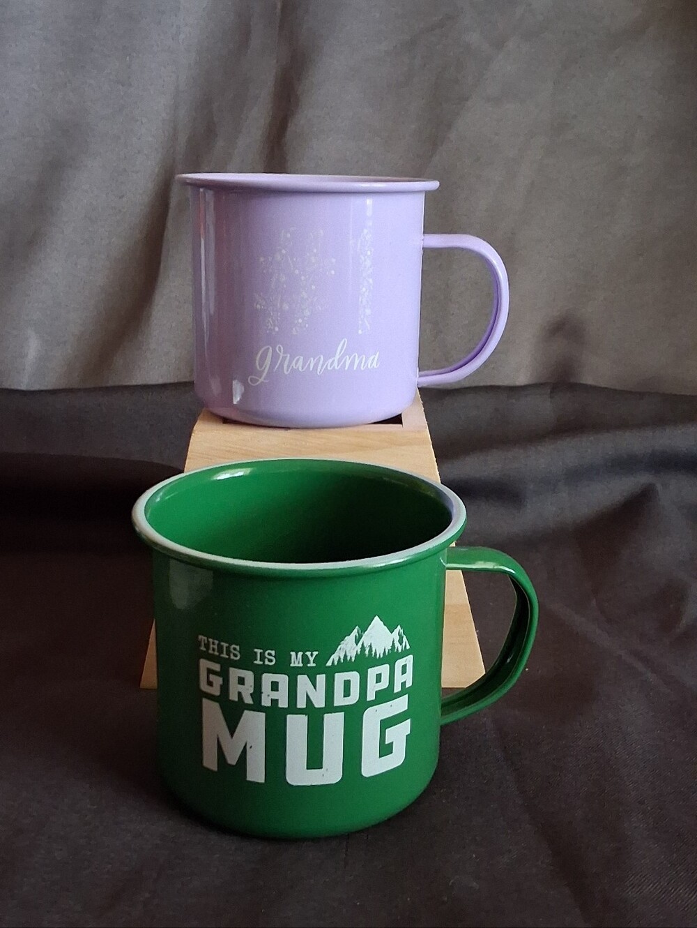 Set of Grandparent Camp Style Mugs